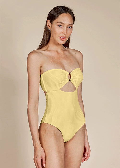 Cut Out Bandeau One Piece