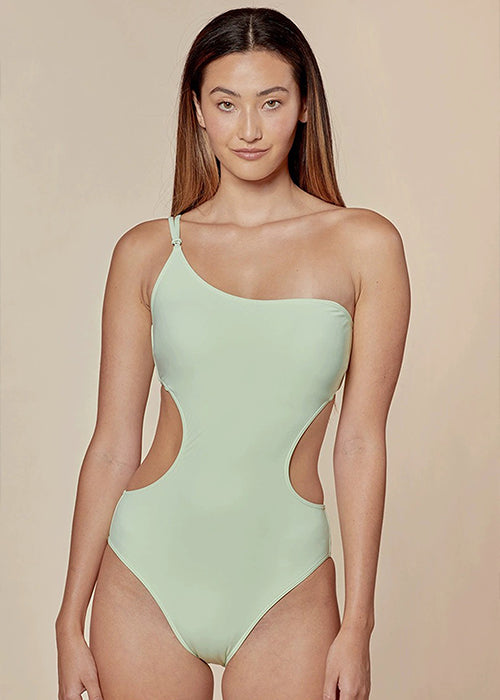 One Shoulder Cut Out One Piece