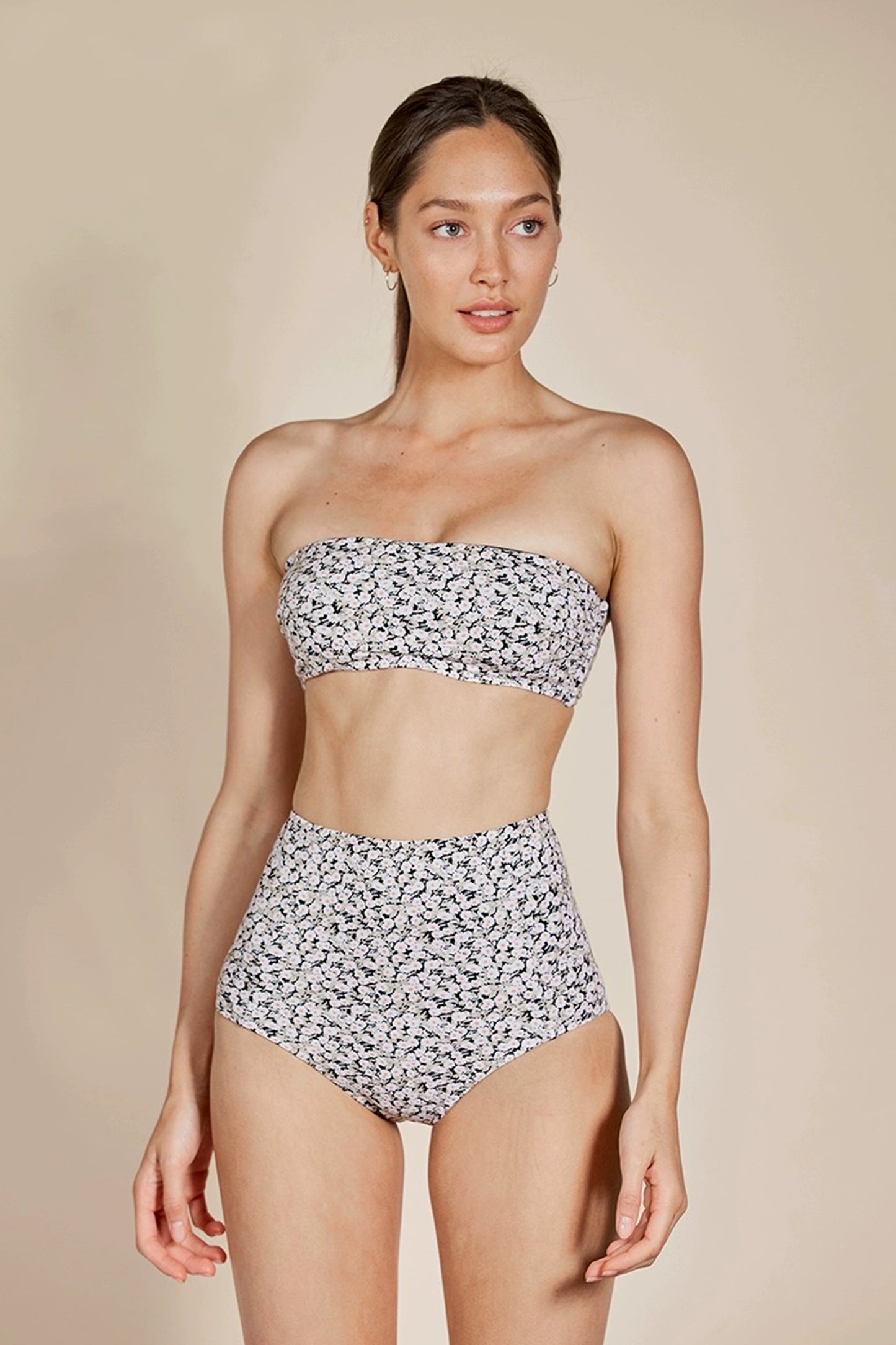 Highwaisted Bandeau Bikini Set